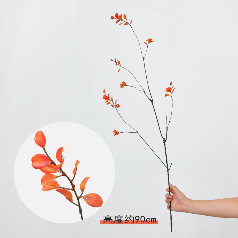 90cm Realistic Red Maple Leaf Artificial Home Decor Branch – Vibrant Autumn Decoration with Gorgeous Faux Leaves for Elegant Arrangements and Stylish Displays