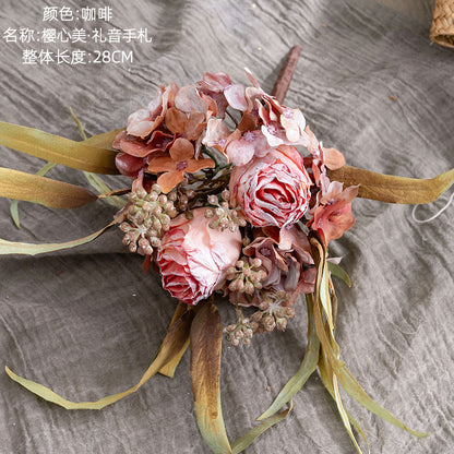 Cherry Blossom Heart - Elegant Ins-style Faux Floral Decor for Home and Weddings | Perfect for Any Occasion (Model MW89106)