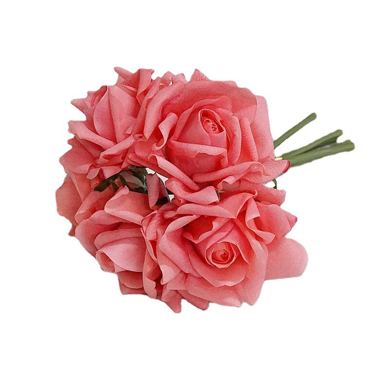 Realistic Touch Adjustable Moisture-Proof 5-Head Rose Bouquet – Perfect for Home Decor, Weddings, Photography, and Elegant Soft Furnishings