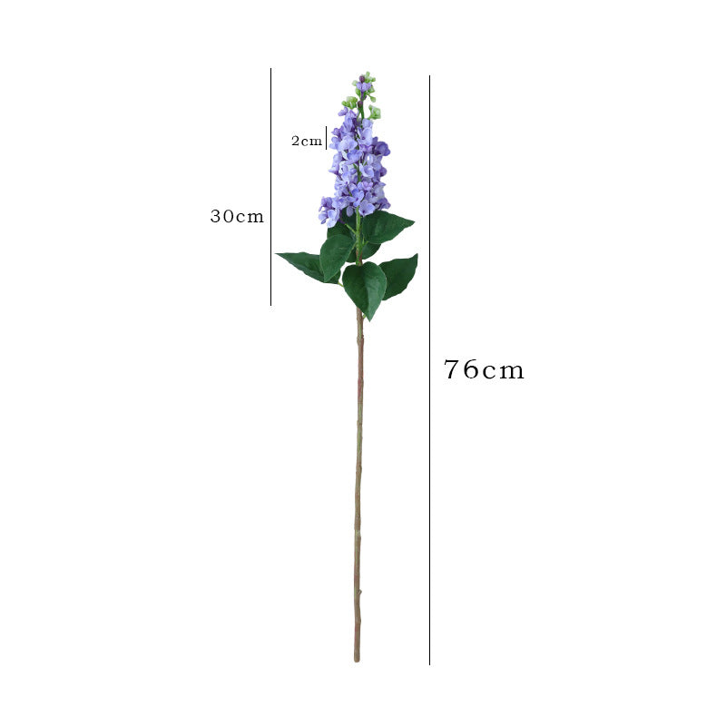 Single Stem Purple Lilac Artificial Flower - Realistic Silk Floral Decoration for Home, Weddings, Hotels, and Event Styling