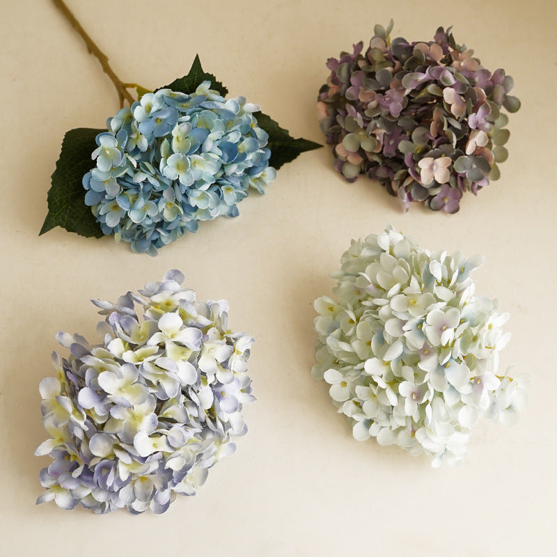 Realistic Hydrangea Flower Head - DIY Craft Supply for Wedding Decorations - 11 Branch Faux Floral Arrangement for Stunning Centerpieces