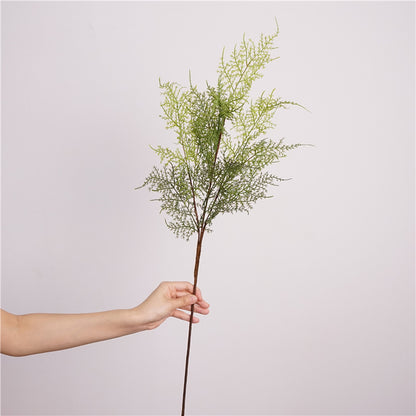 Lifelike Autumn Foliage Decorative Greenery - Realistic Faux Asparagus Fern and Bamboo Leaf Branches for Stunning Floral Arrangements, Photography Backgrounds, and Home Décor