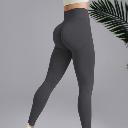 Seamless Knit Peach Butt High Waisted Yoga Pants for Women Breathable Tummy Control Running and Fitness Leggings