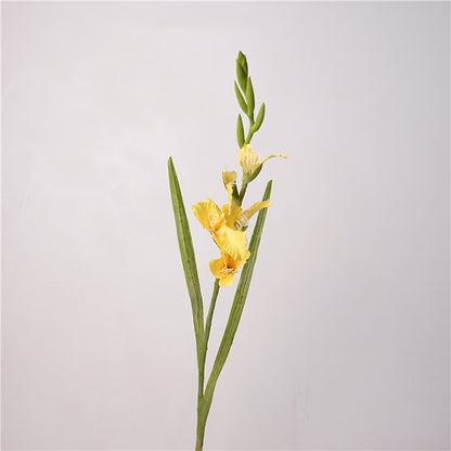 Lifelike Single Stem Gladiolus Flower for Living Room Décor - Elegant Silk Floral Centerpiece for Coffee Tables and Dining Tables, Perfect for Home Styling, Photography Props, and Wedding Decorations