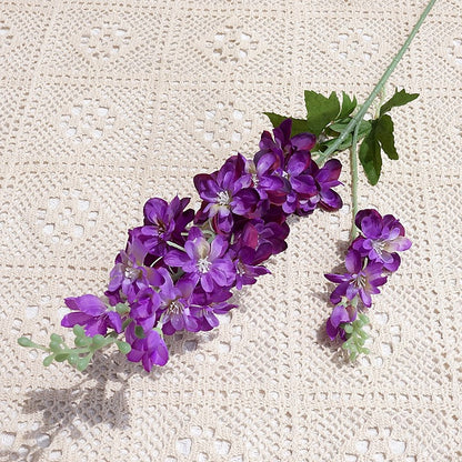 Vibrant Faux Delphinium Flowers & Soft Spring-Like Bird Flowers - Perfect for Home Decor, Wedding Venues, and Model Room Styling