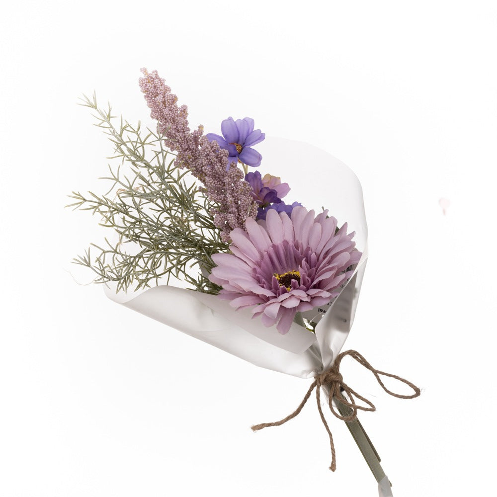 Charming Faux Flower Bouquet for Home Decor - Elegant Wedding Handheld Decoration - Wall Art Flower Arrangement CF01097