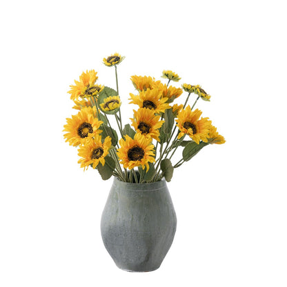 Sunflower Yellow Decorative Faux Flowers for Home Decor - Elegant Wedding Aisle Decorations and Stunning Floral Wall Accents - Model DY1-2185