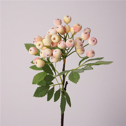 Realistic Faux Berry Christmas Tree Decorations - Frosted Blueberry Branches and Floral Accents for Stunning Holiday Displays and Photography Props