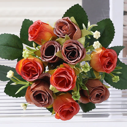 Elegant Faux Floral Bouquet for Home Decor and Weddings - Luxury Simulation Blooms for Landscaping and Event Design