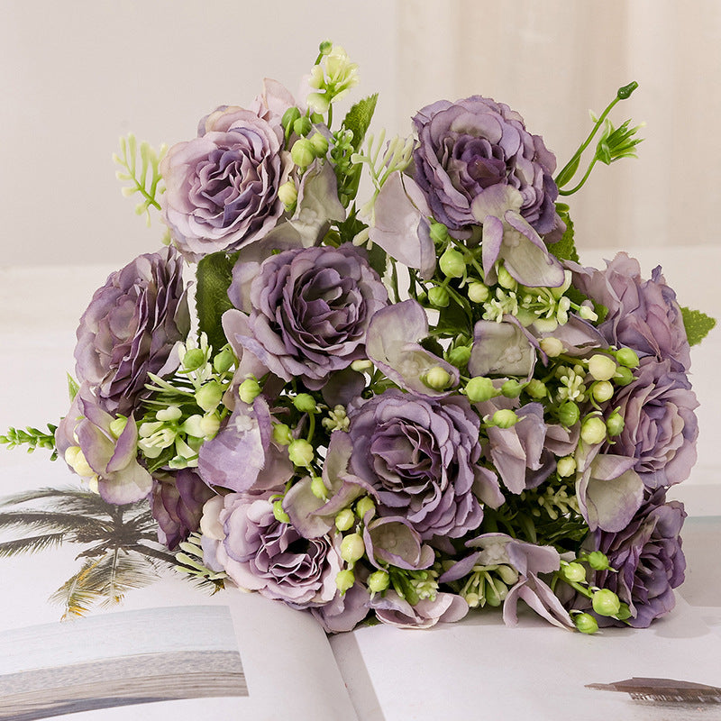 Stunning Artificial Floral Arrangement with Classic Peony, Rose, and Hydrangea for Weddings and Home Decor - Timeless Elegance and Versatile Style