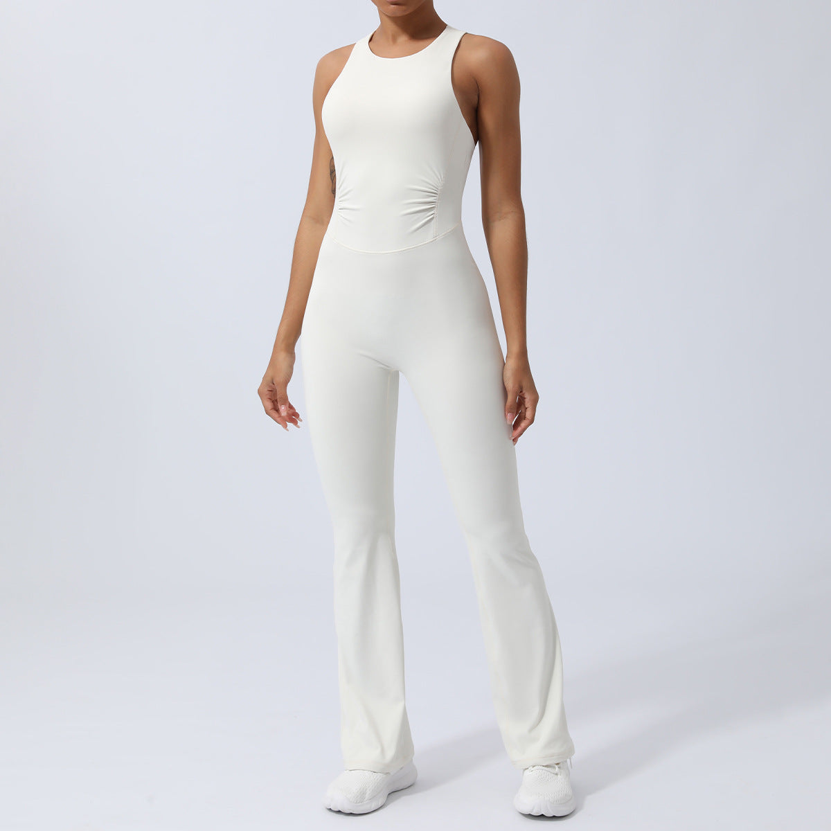 Quick Dry High Performance Yoga Bodysuit for Enhanced Glute Lift and Core Support Flared Design Ideal for Dance and Fitness