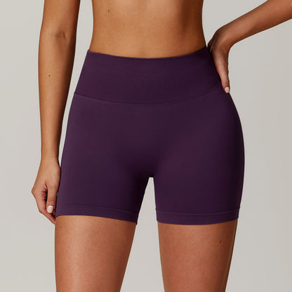 Seamless High Waisted Yoga Shorts for Women Summer Tight Fit Butt Lifting Activewear for Running Quick Dry Workout Pants