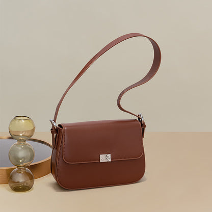 Genuine Leather Women's Bag Chic Underarm Tote Bag with Feel Versatile Cowhide Shoulder and Crossbody Design