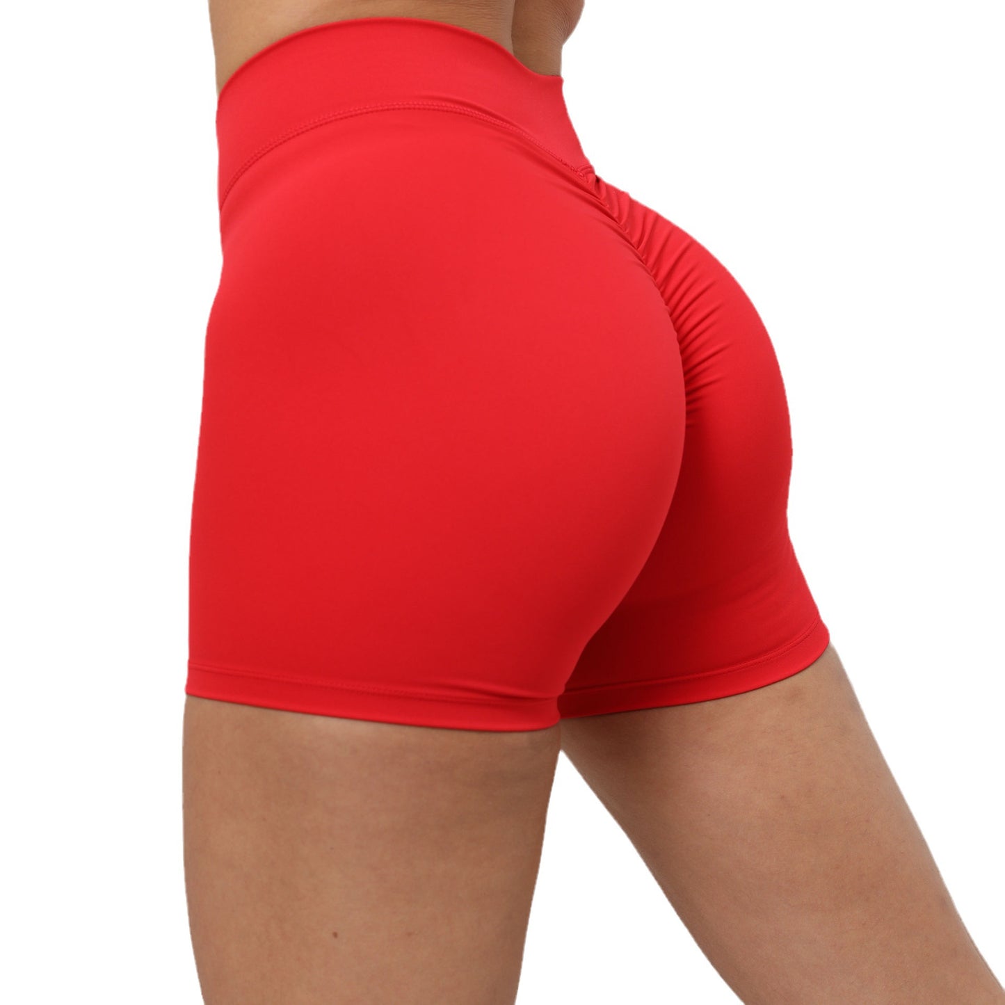 Women s High Waisted Moisture Wicking Cross Over Stretch Shorts for Comfort and Peachy Lift for Gym Yoga and Summer Workouts