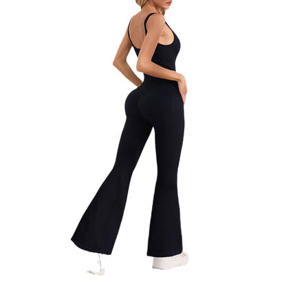 High Performance Yoga Jumpsuit for Women Fitness Bodysuit with Flattering Bootcut Design Butt Lifting Support and Breathable Stretch Fabric