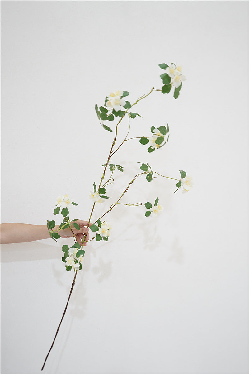 Realistic Artificial Flower Vine - Natural Dried Floral Arrangement with Cherry Blossom Accents for Home Décor, Wedding Styling, and Photography Props