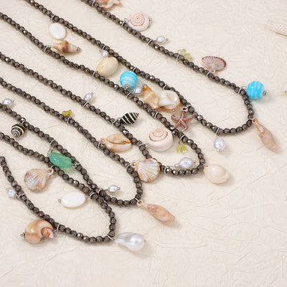 Stylish Ocean-Inspired Seashell Pendant Necklace - Perfect for Summer Vacations and Trendy Layered Looks
