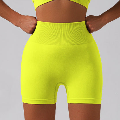 Seamless Knit Peach Butt Lifting High Waist Yoga Shorts for Women for Outdoor Sports Running and Gym Workouts