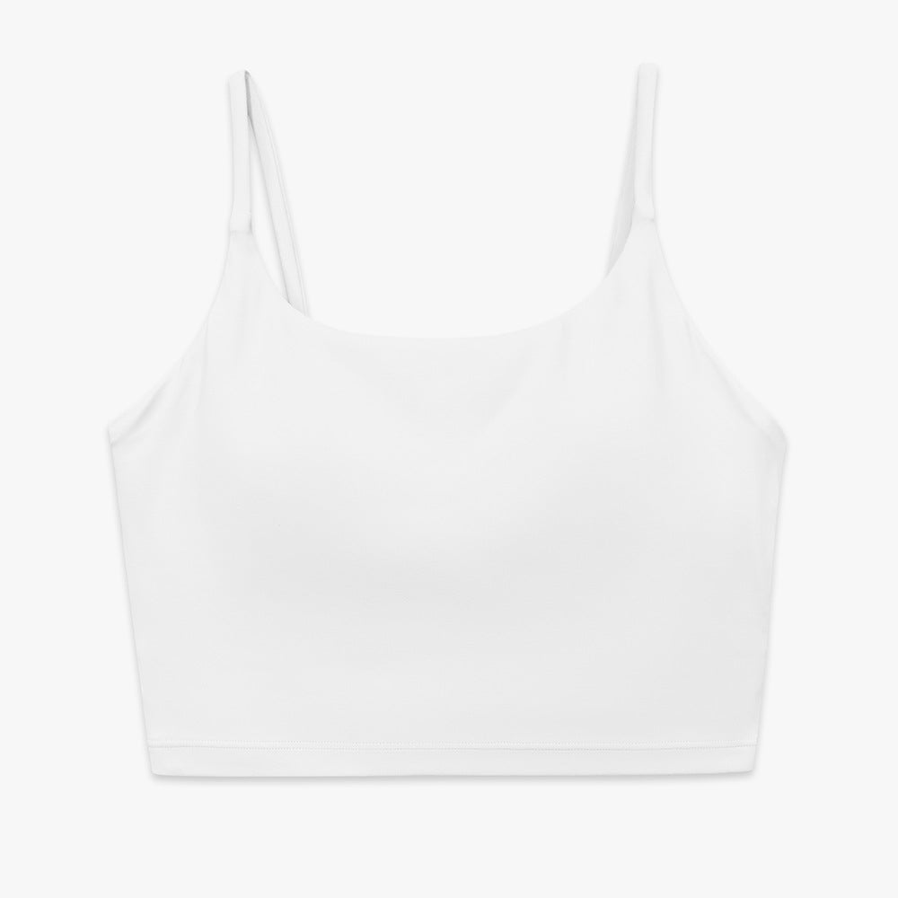 High Intensity Sports Bra for Women Double Sided Nylon Semi Fixed Cup Design High Elasticity Gym Tank Top for Comfort and Support