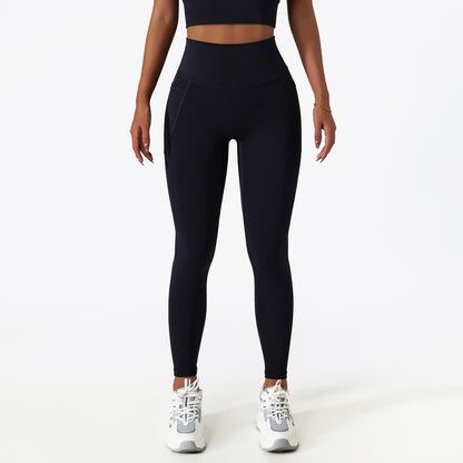 Breathable Cloud Feel High Waist Butt Lifting Yoga Pants with Pockets Tight Fitting Quick Dry Fitness and Running Leggings for Comfort and Performance