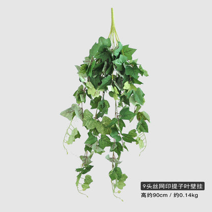 Realistic Hanging Faux Green Pothos Plant with Soft Leaves – Perfect Indoor Decorative Greenery for Home or Office