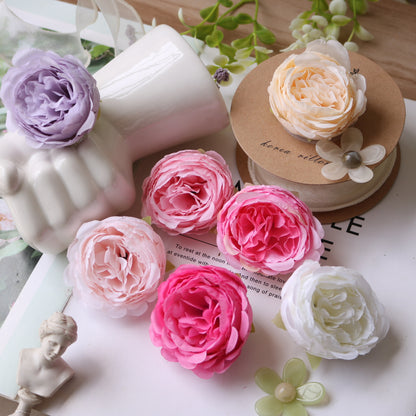 Beautifully Crafted Faux Rose Flower Headpieces - Deluxe Gift Box for Home Decor, Headwear and Crafting Projects