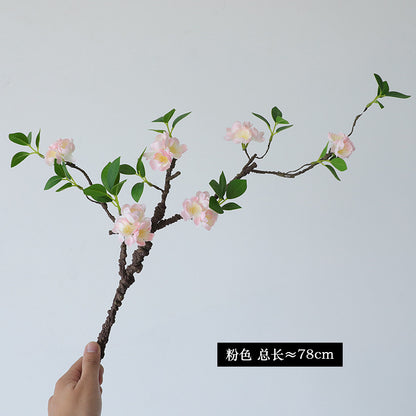 Faux Foam Cherry Blossom Branch - Elegant Home Decor, Bendable Silk Floral Arrangement, Perfect for Indoor & Outdoor Styling