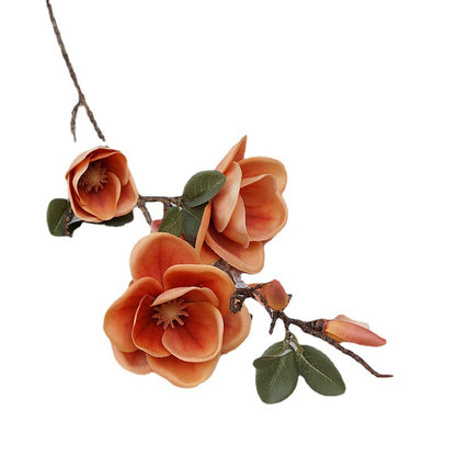 Lifelike Yu Lan 3-Head Autumn Lotus Heart Silk Flowers - Perfect for Home Decor, Hotels, Malls, Wedding Celebrations, and Photography