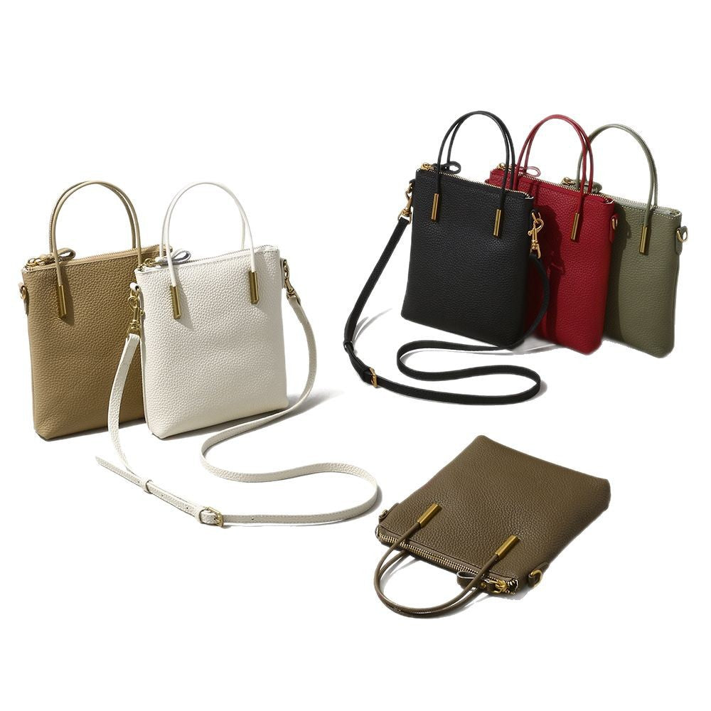 TC Grain Leather Mini Square Handbag Fashion Small Crossbody Bag for Everyday Elegance and Versatility