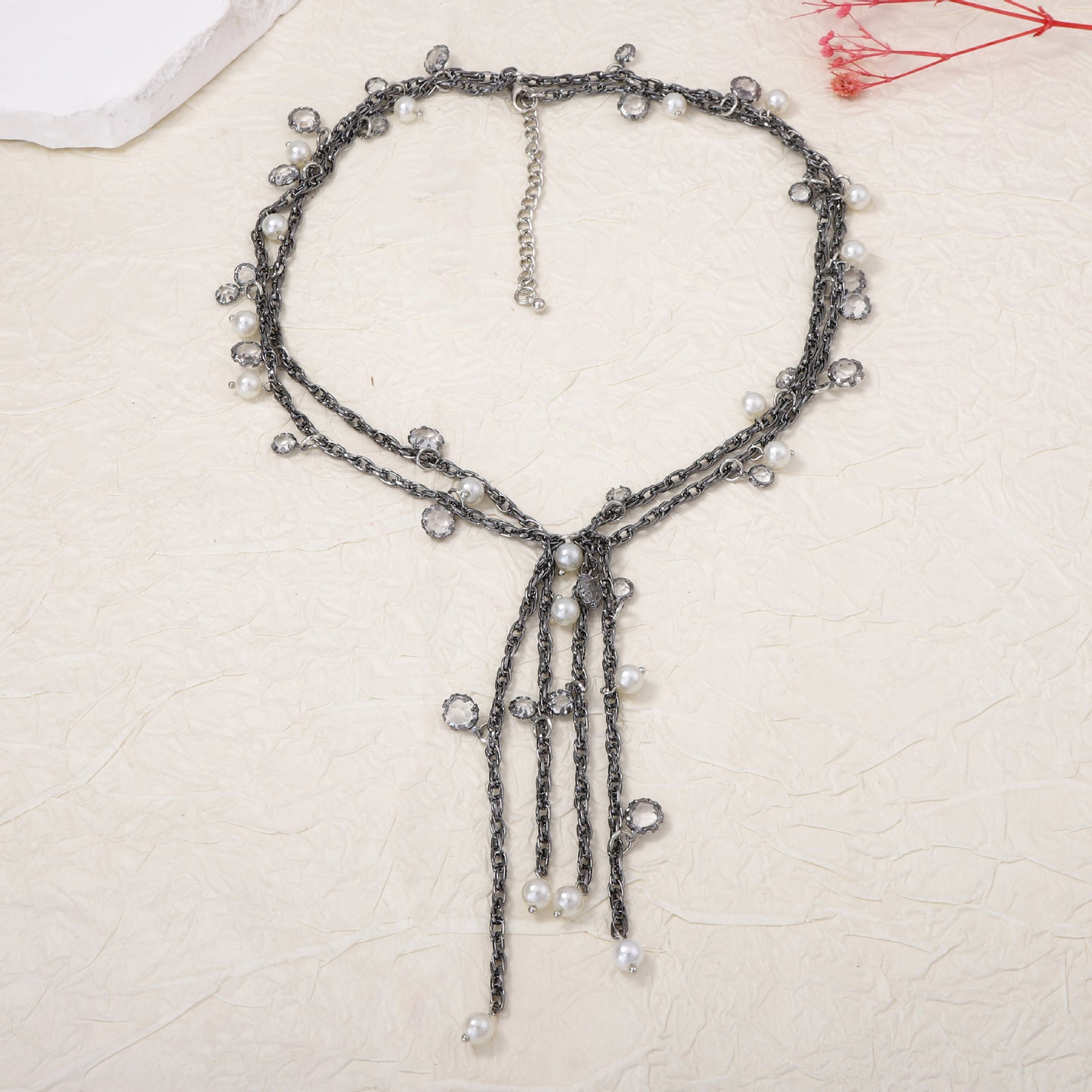 Bohemian-Inspired Layered Shell Pendant Necklace for Women - Versatile Geometric Tassel Design Perfect for Casual Style