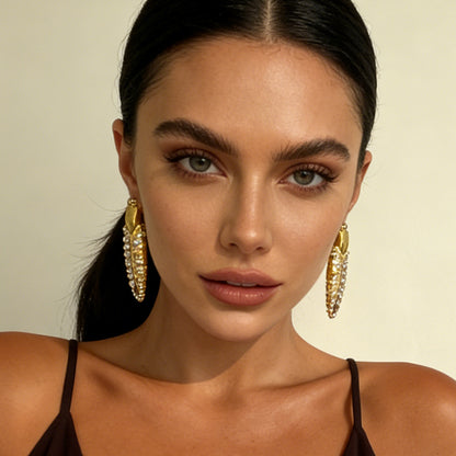 Chic Minimalist Alloy Insect-Themed Ear Studs for Women | Sparkling Micro-Set Zirconia | Unique Design for Effortless Elegance