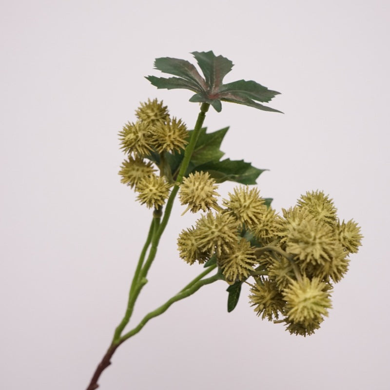 Stunning Nordic-Inspired Faux Flowers - Elegant Green & White Castor Bean and Celery Blossom Arrangements Perfect for Wedding Decor and Home Aesthetics