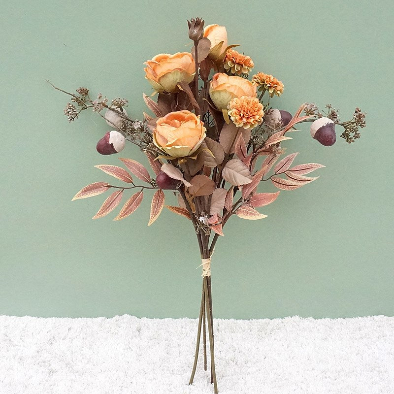 Stunning Austin Oak Blossom Bouquet - Realistic Faux Flowers for Home Decor, Weddings, and Event Styling