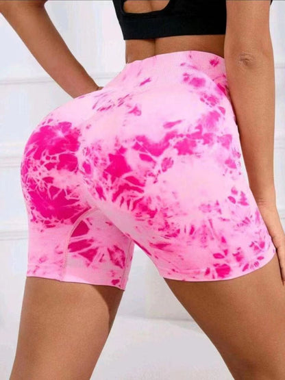 Seamless Peach Yoga Pants for a Lifted Butt High Waisted Fitness Shorts with Drip Dye Design for Workout and Gym Sessions