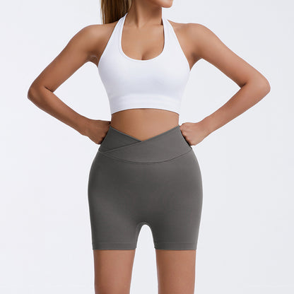 High Waisted Seamless Cross Back Yoga Pants for Women Boost Your Curves with Summer Outdoor Shorts Performance Leggings