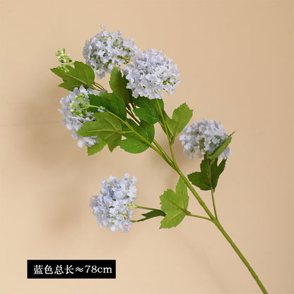 Realistic Single Stem 5-Head Hydrangea – Elegant Faux Floral Decoration for a Fresh, Nature-Inspired Home Style | Perfect for Showrooms and Living Spaces