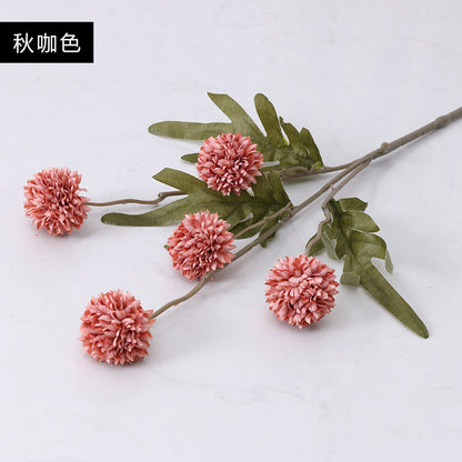 Lifelike Dandelion and Onion Ball Chrysanthemum Home Décor - Perfect for Bedrooms, Living Rooms, and Wedding Decorations with Realistic Silk Flowers