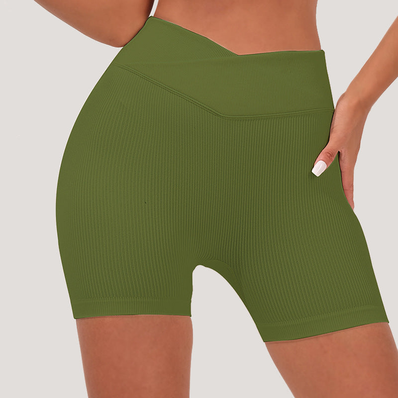 Seamless American Style High Waisted Yoga Shorts for Enhanced Peach Butt Lift and Functional Cross Training Fitness Shorts