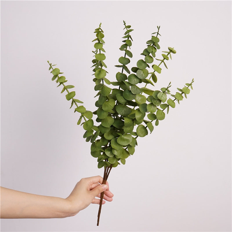 Realistic Eucalyptus Bush with Round Leaves - Stunning Faux Greenery Decorative Accent for Home, Weddings, and Event Decor