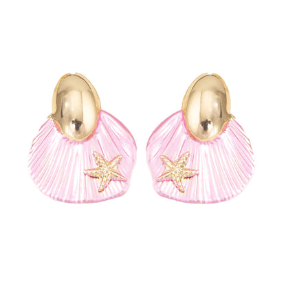 Chic Minimalist Shell Earrings for Women – Sweet Ocean-Inspired Studs Perfect for Any Occasion