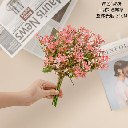 Realistic Artificial Flower Decoration with Greenery - Elegant Faux Floral Arrangement for Weddings and Events - INS Style - Model MW81107