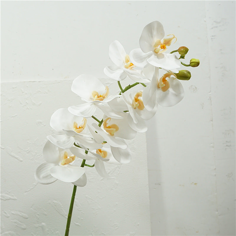 Realistic 9-Head Orchid Simulation Flowers - Perfect for Home Decor, Window Display, and Wedding Arrangements