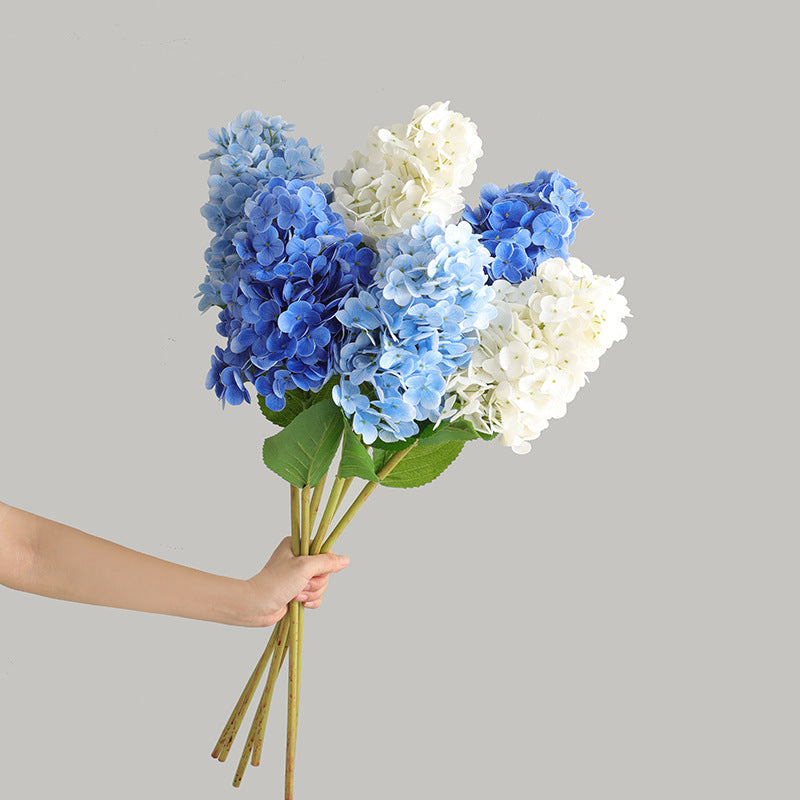 Elegant Faux Hydrangea Flower Arrangement - Charming Tall Ball Design for Living Room Coffee Table Decor | Perfect for Wedding Aisle Decorations and Floral Bouquets