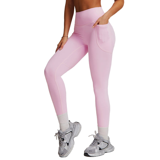 Breathable Cloud Feel High Waist Butt Lifting Yoga Pants with Pockets Tight Fitting Quick Dry Fitness and Running Leggings for Comfort and Performance