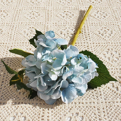 Single Stem California Hydrangea Faux Floral Decoration - Perfect for Home Decor, Weddings, and Special Occasions