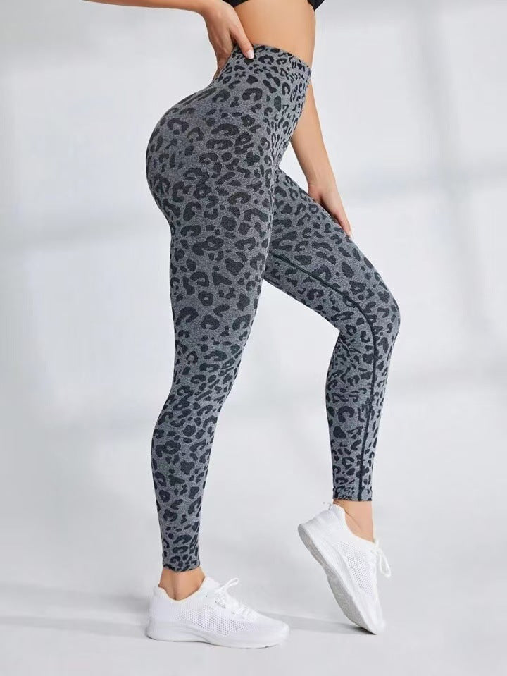 Seamless High Waisted Leopard Print Leggings for Women Butt Lifting Quick Dry Yoga Pants for Training Gym and Outdoor Workouts