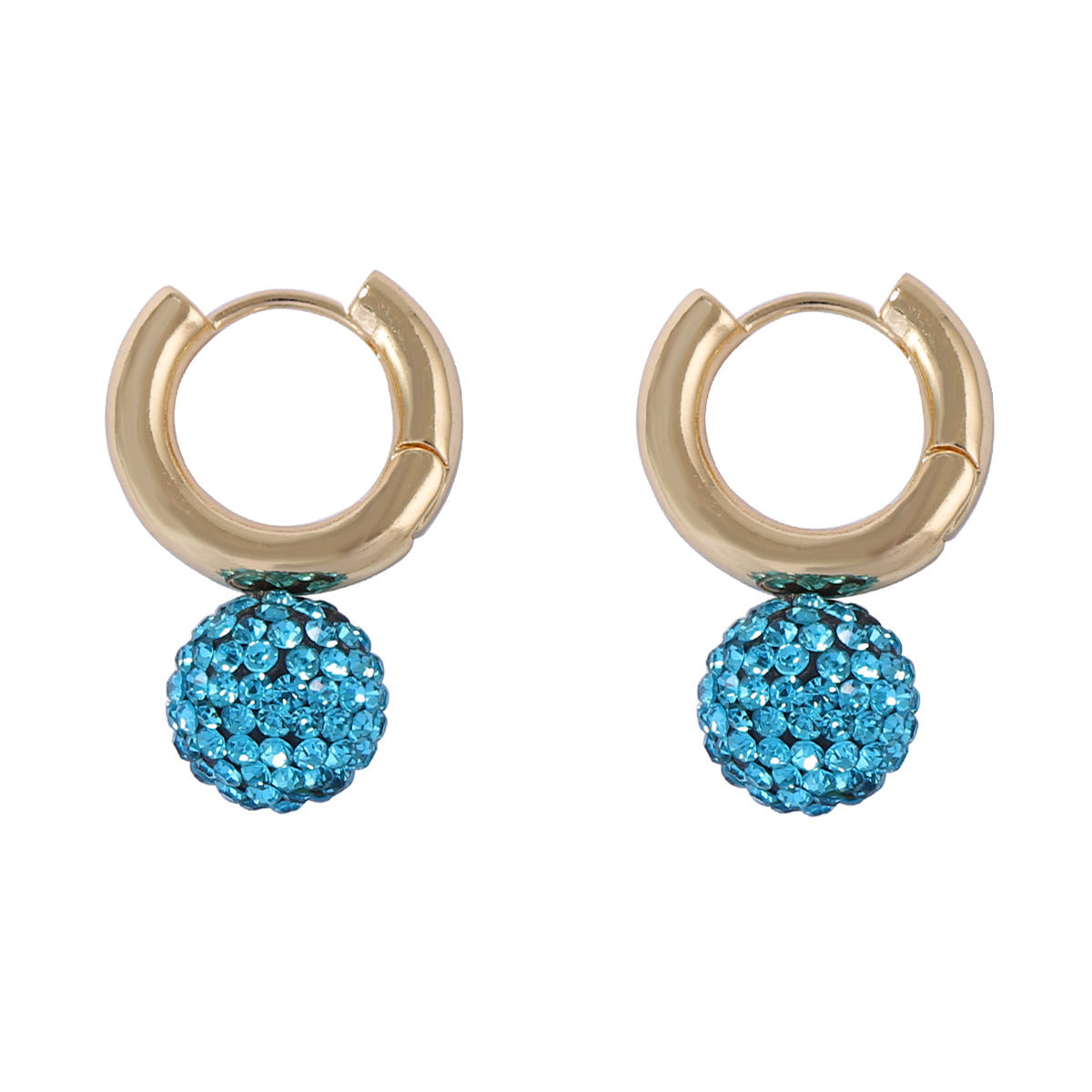 Exquisite Lightweight Luxury Elegant Rhinestone-Studded 3D Sphere Geometric Ear Cuff Earrings - Perfect for Parties and Everyday Glamour