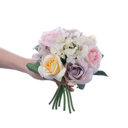 Elegant Artificial Rose Bouquet for Home Décor | Exquisite Wedding Handheld Floral Arrangement | Perfect Craftsmanship - GF12510