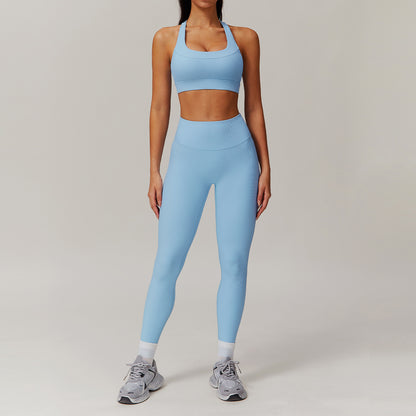 High Waist Ribbed Yoga Set for Women and Comfortable Activewear for Running Gym and Fitness Quick Dry Tight Fit Sports Outfit 8883