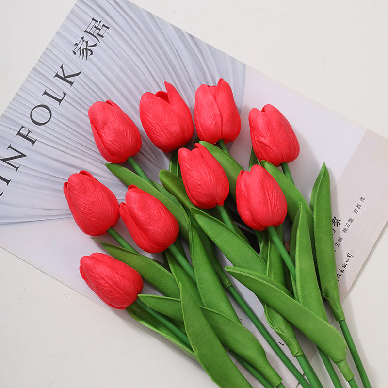 Touch Realistic Mini Tulip Faux Flowers – Perfect for Outdoor Decor, Stunning Photography Props, and Elegant Arrangements